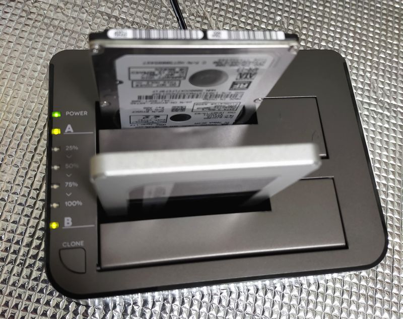 HDDからSSDにデータコピー